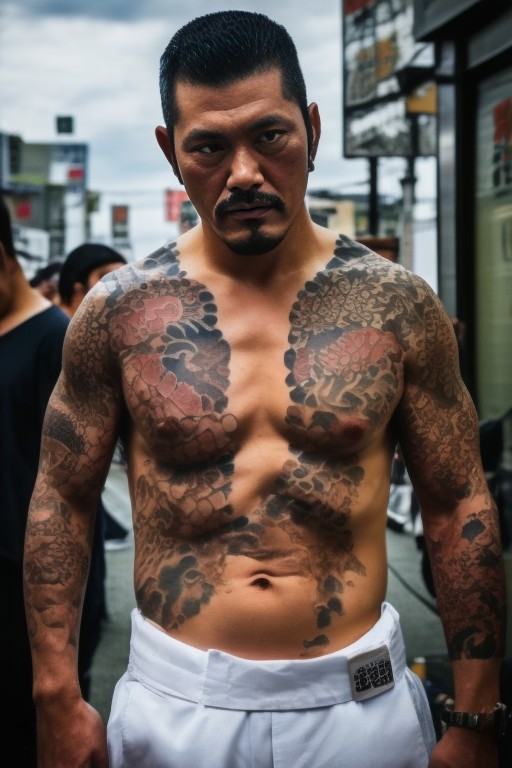 yakuza,  wabori,  street fighter on Tensor.Art