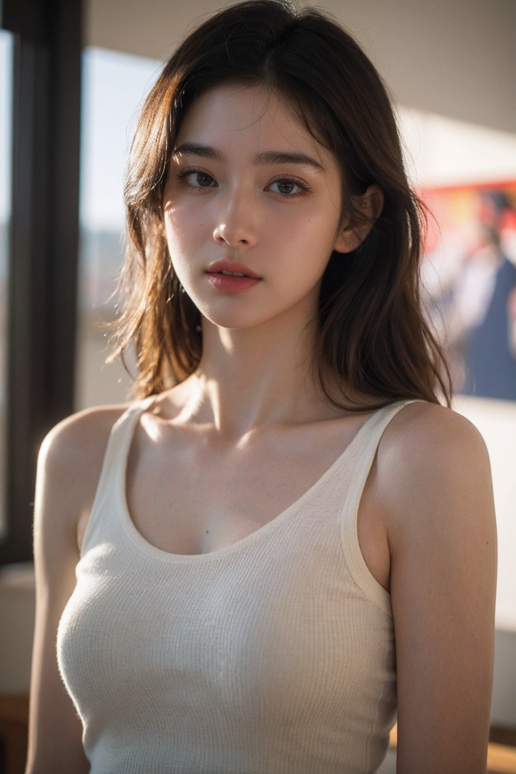 (best quality:1.4),(masterpiece:1.4),(photorealistic:1.4),(Realistic:1.2),(ultra high res, raw photo:1.4),(hdr, hyperdetailed:1.2),(8K:1.2),cinematic photo 1girl,upper body,