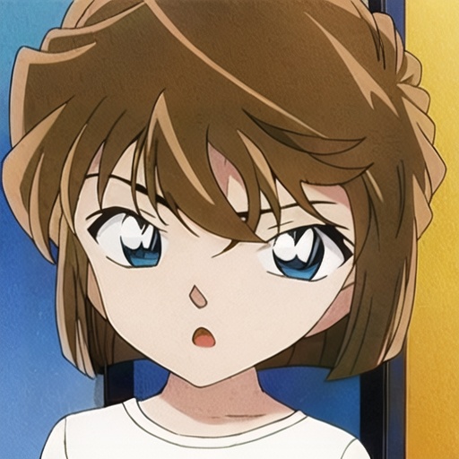 1girl,solo,brown hair,open mouth,blue eyes,short hair,looking at viewer,bangs,:o,<lora:huiiyuan0.02:1>,