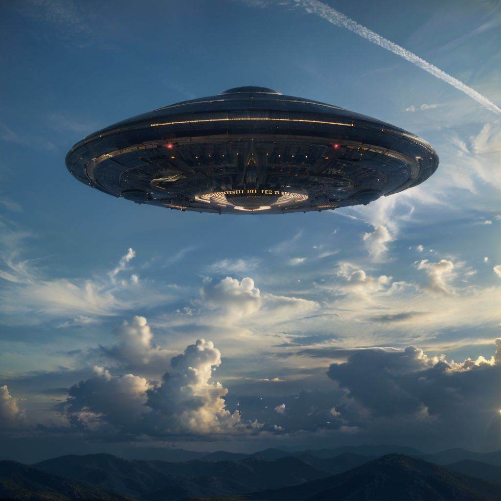 (masterpiece, best picture quality:1.3),realistic,cloud,no humans,sky,day,cloudy sky,aircraft,flying,scenery,outdoors,ufo,<lora:ufo_20240128152919:0.6>,<lora:spacecraft_20240126232651:0.3>,