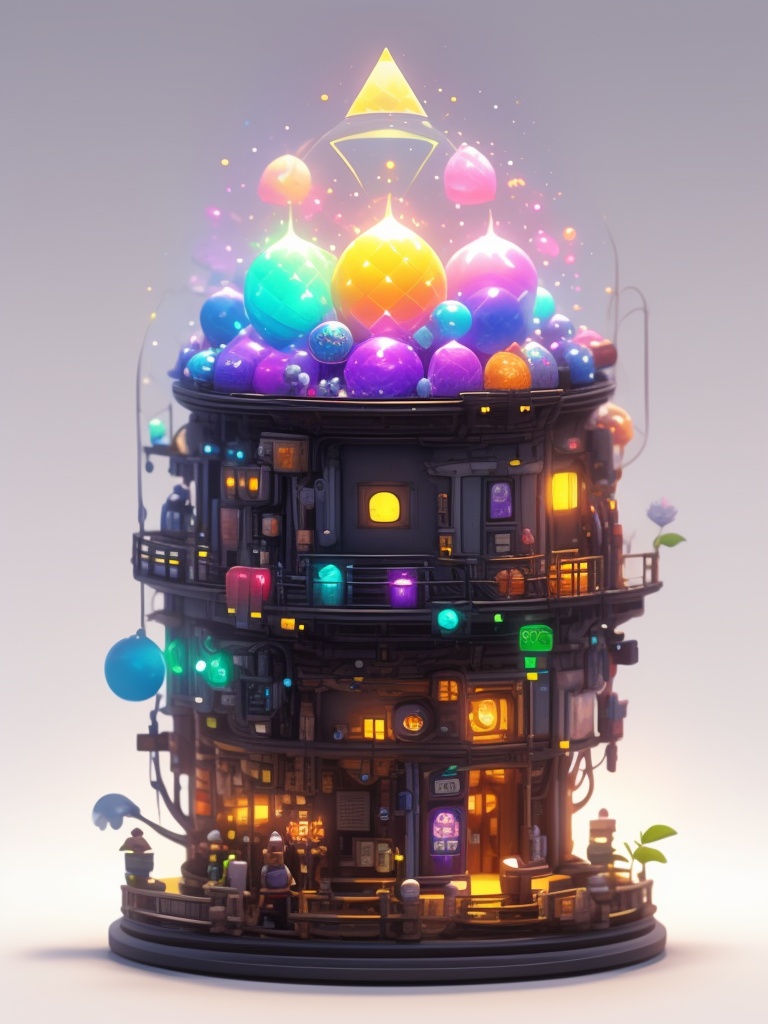 (Dim light)(Full body photo),1 Transparent cute wizard, Exquisite hat:1.2, Exit hat: 1.2, Cyberpunk, Fantasy glow, clean, white background, (Raytracing, HDR, Unreal rendering, Reasonable design, High detail, Masterpiece, Best quality, Ultra HD)