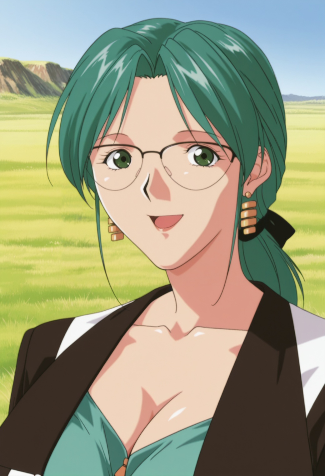 sr7_serika,  glasses,  green eyes on Tensor.Art