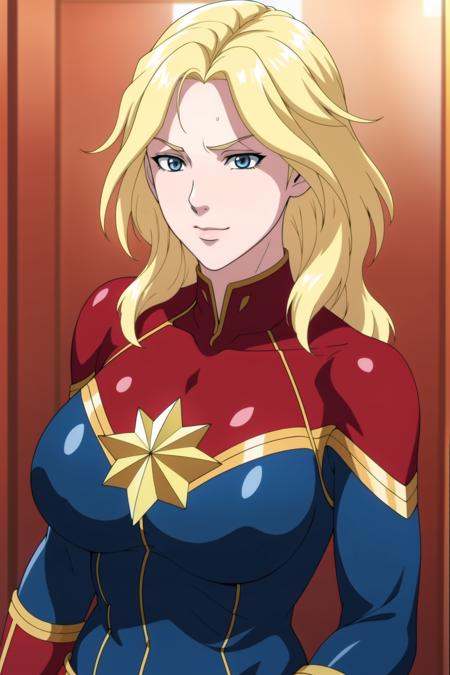 Simple red Background,  bodysuit,  blue and red outfit on Tensor.Art