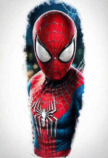 A Tattoo Color Desing Portrait of Spiderman in City on Tensor.Art