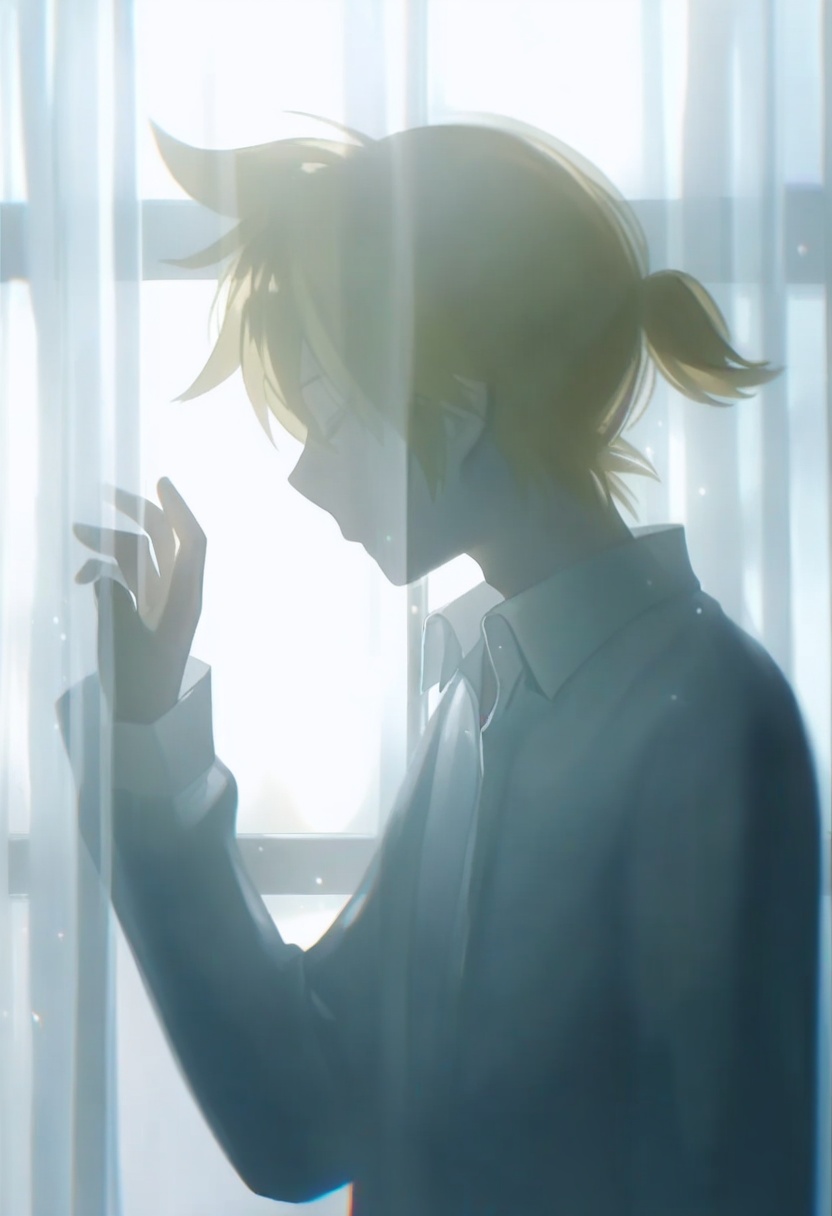 curtains,  1boy,  male focus on Tensor.Art