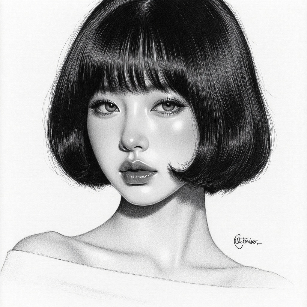 Hyperrealistic B and W graphite pencil sketch ABSOLUTE MASTERPIECE of altísima calidad de dibujo on textured paper with vi...