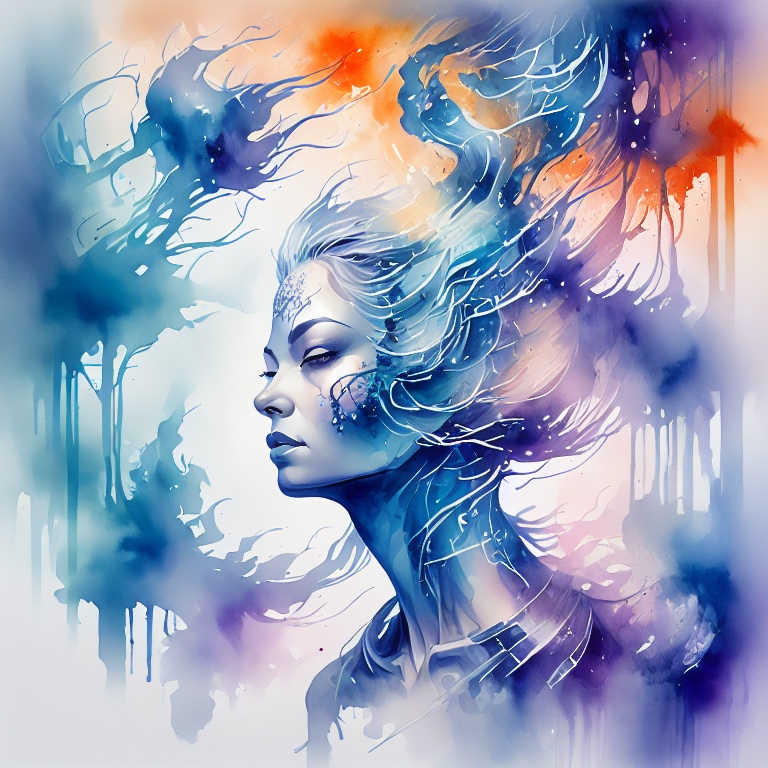 mysterious silhouette ninja woman,rural japan,goddess,alluring,by Minjae Lee,Carne Griffiths,Emily Kell,Steve McCurry,Geoffroy Thoorens,Aaron Horkey,Jordan Grimmer,Greg Rutkowski,amazing depth,double exposure,surreal,geometric patterns,intricately detailed,bokeh,perfect balanced,deep fine borders,artistic photorealism,smooth,great masterwork by head of prompt engineering,,<lora:1WaterColorful-000006:1>