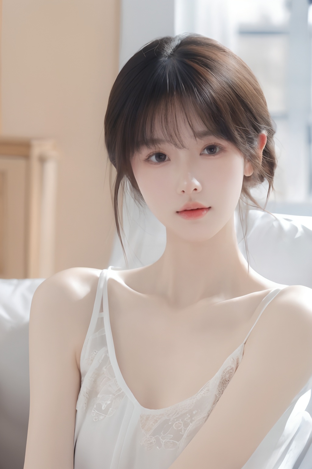 masterpiece,high quality,best quality),(colorful),(delicate eyes and face),volumatic light,ray tracing,extremely detailed CG unity 8k wallpaper,solo, indoors, palace, lights, window, decorations,(ahoge:1.3),best quality,official art,(((light from the sky))),floating hair,light shines on hair,whultra-detailed,(((extremely detailed cg 8k wallpaper))),(crystalstexture skin:1.4),(extremely delicate and beautiful),(white skin),looking_at_viewer,kinghere fensejiaren,,realistic,<lora:sifang_20231118123505:0.7>, 