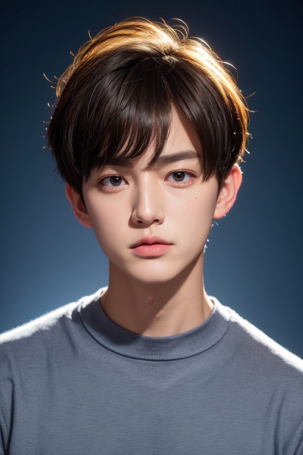 1boy,  black background,  black eyes on Tensor.Art