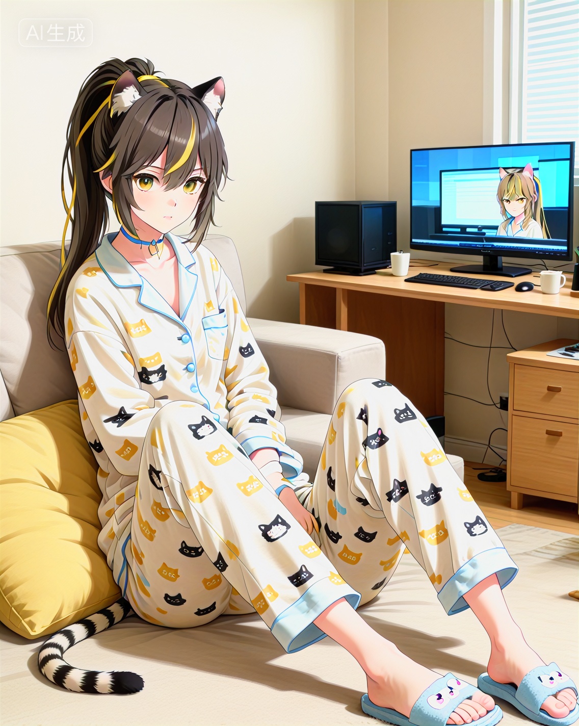 FeiTian,  1girl,  animal ears by 三叶璃 on Tensor.Art