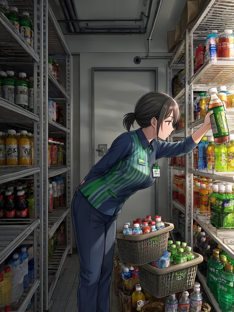 walk-in cooler,  small room,  storeroom interior on Tensor.Art