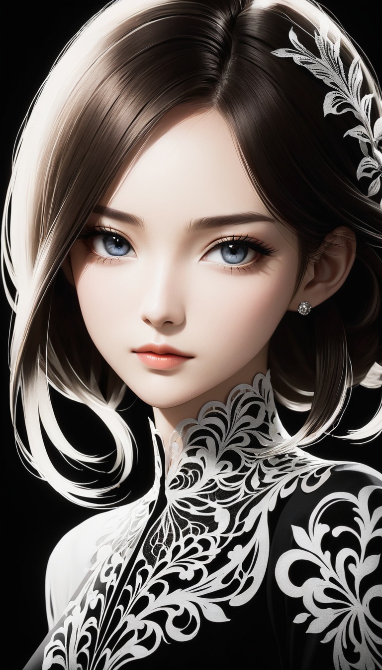 1girl,  Elegant,  Portrait Photogram on Tensor.Art
