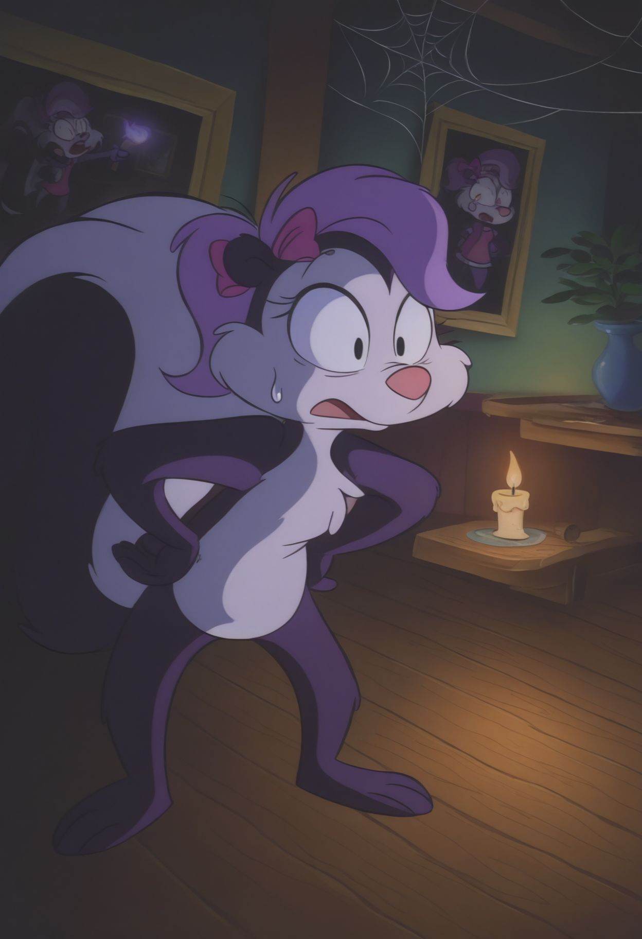 fifi_la_fume,  skunk girl,  tail on Tensor.Art