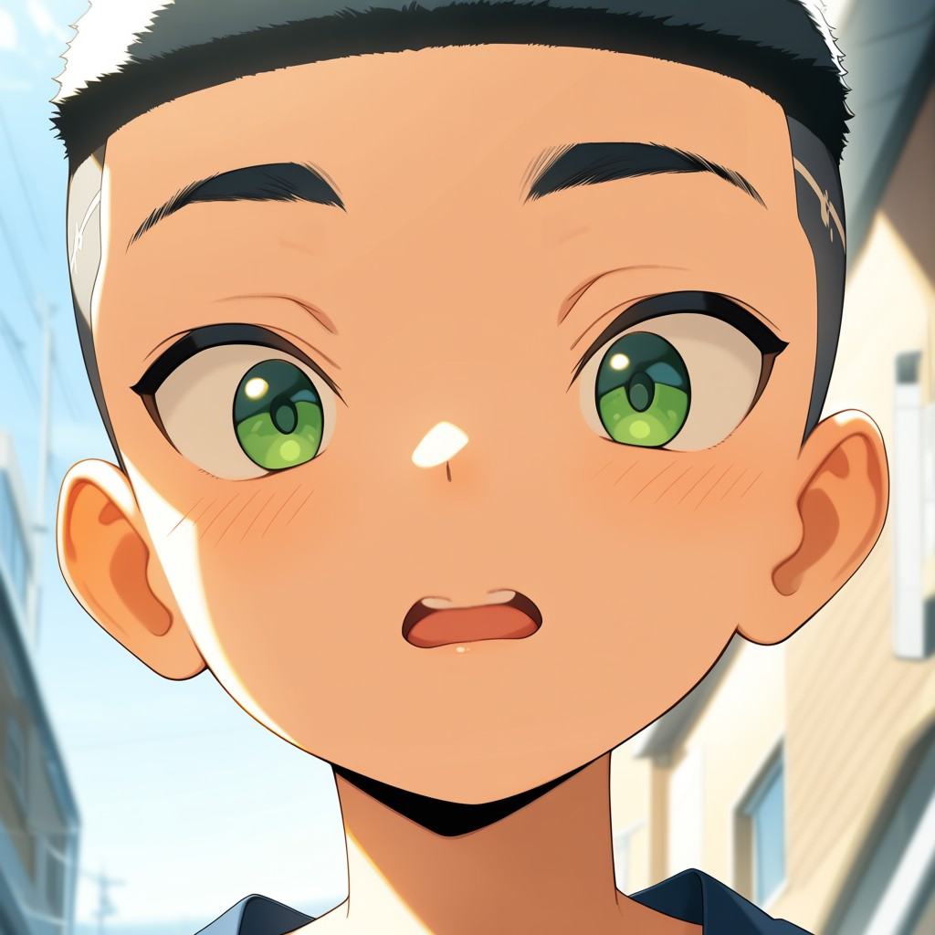 Pk_OC04,  green eyes,  black hair on Tensor.Art