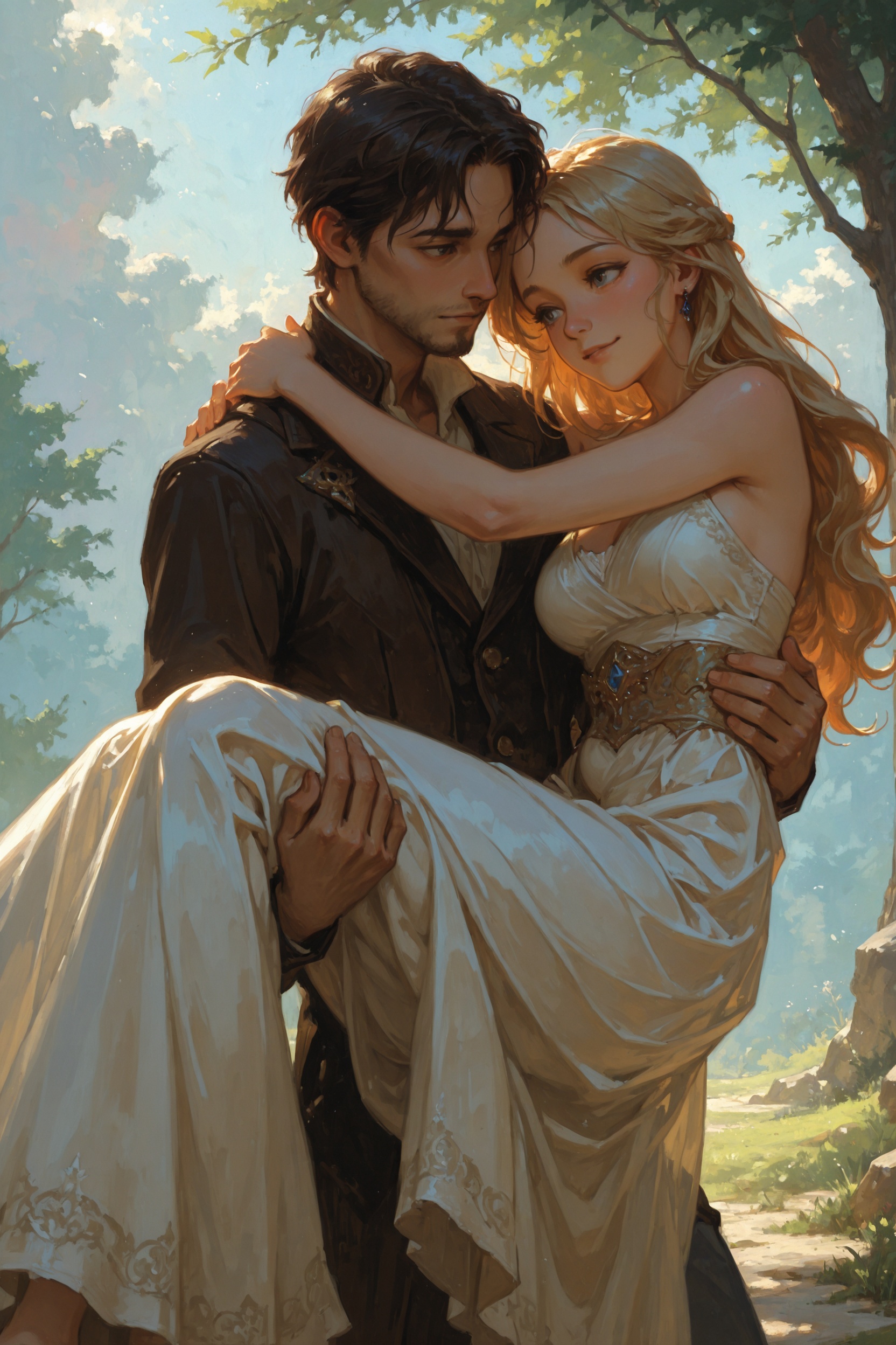 1girl,  1boy,  princess carry on Tensor.Art