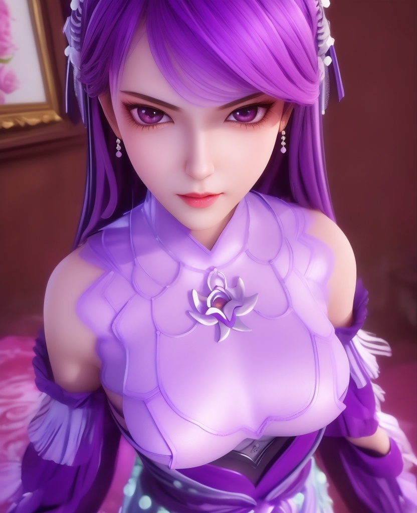 <lora:596-DA-炼气十万年-凌青姝:0.8>(,1girl, ,best quality, ),looking at viewer,  ,ultra detailed 8k cg,ultra detailed background,ultra realistic 8k cg,1girl, solo,(bare shoulders:0.85),(masterpiece, best quality),((oil painting style)),sexy young lady,(beautiful face and eyes),(upper body:1.5),(whole body:1.05),(single person:1.2),surrounded by flowers, (lily), roses, floret, vegetation, white, purple, purplish pink,Impressionism,colorful,(Breast size:1.3),(cleavage),