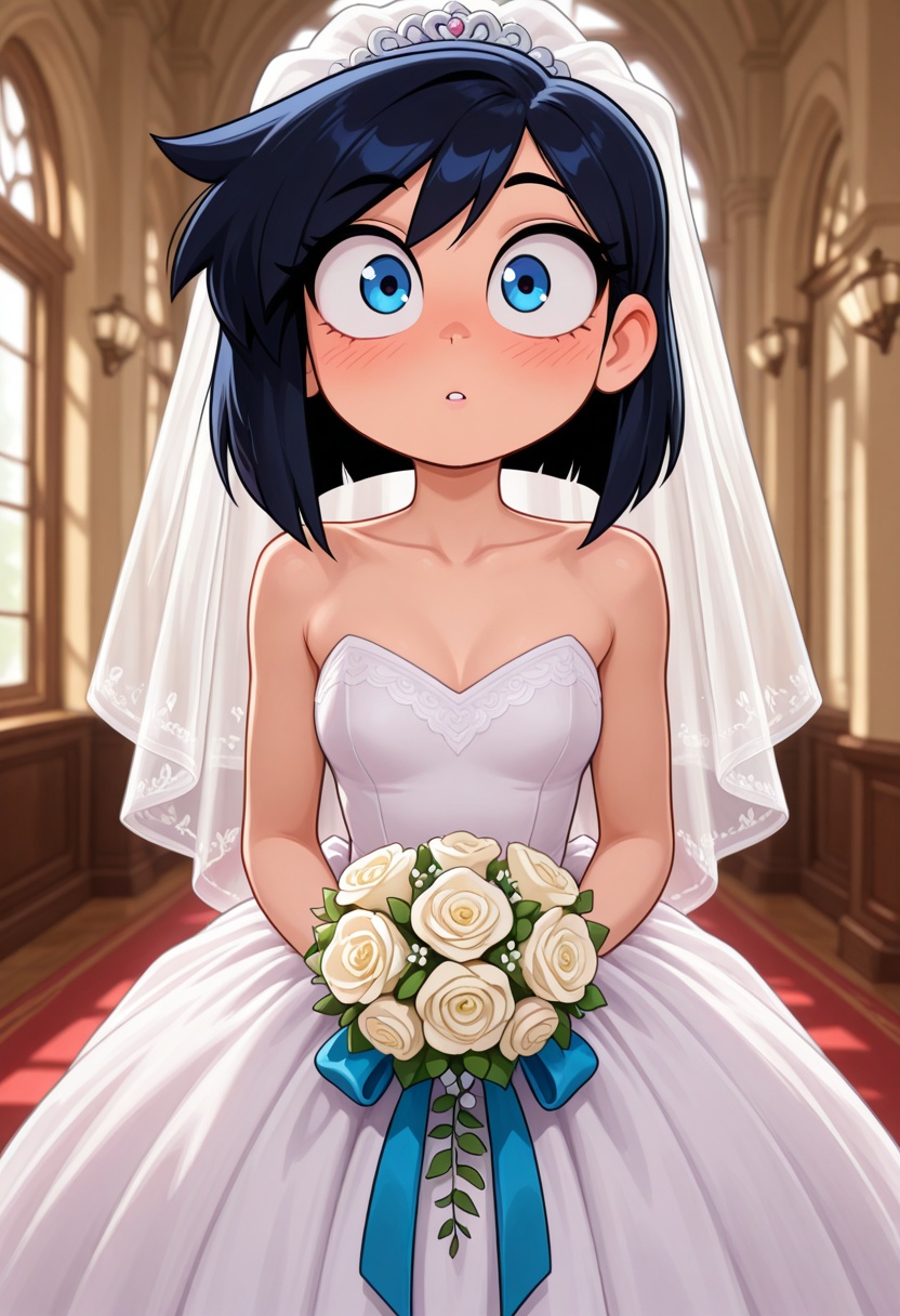 1girl,  looking at viewer,  wedding dress on Tensor.Art