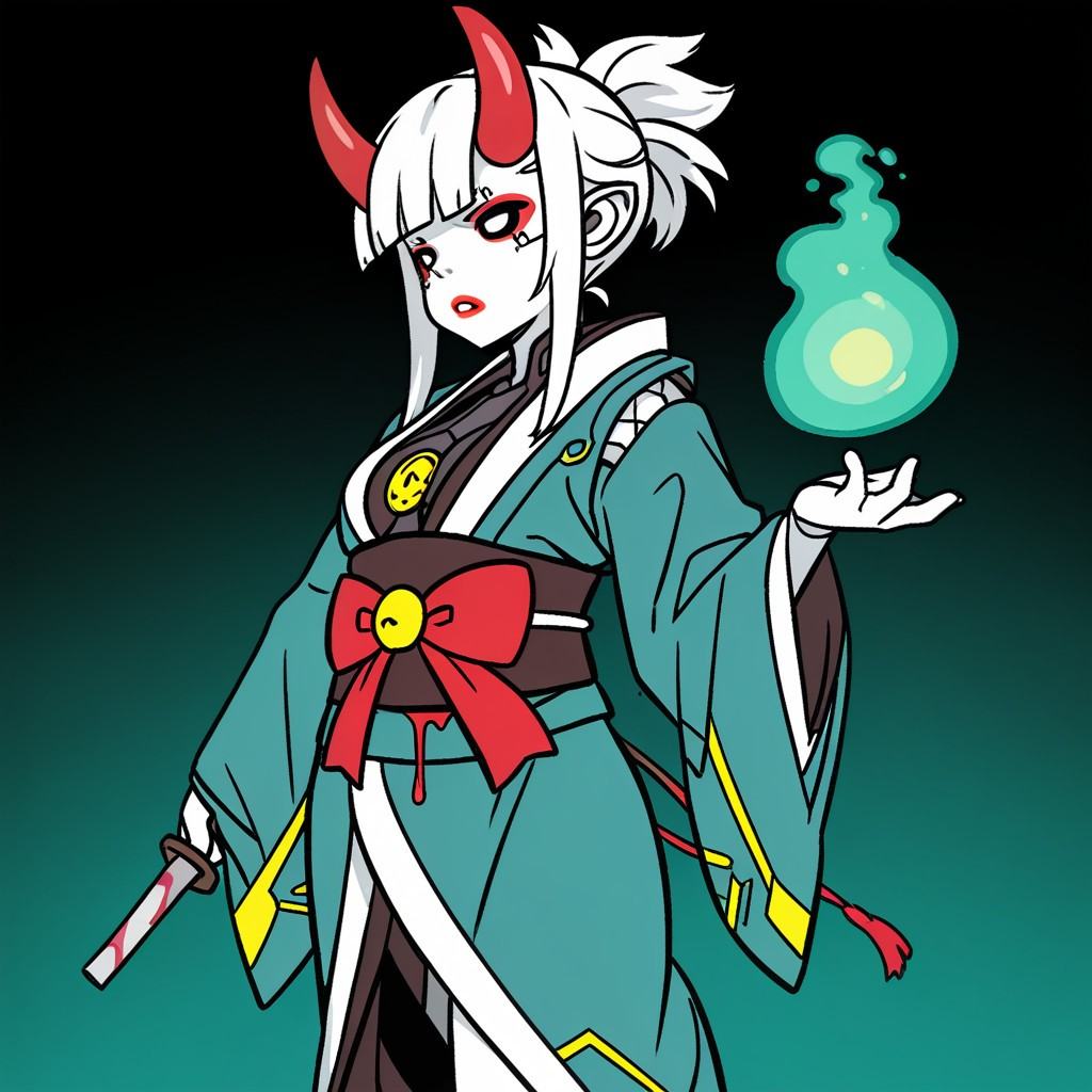 1girl,  female character,  oni woman on Tensor.Art