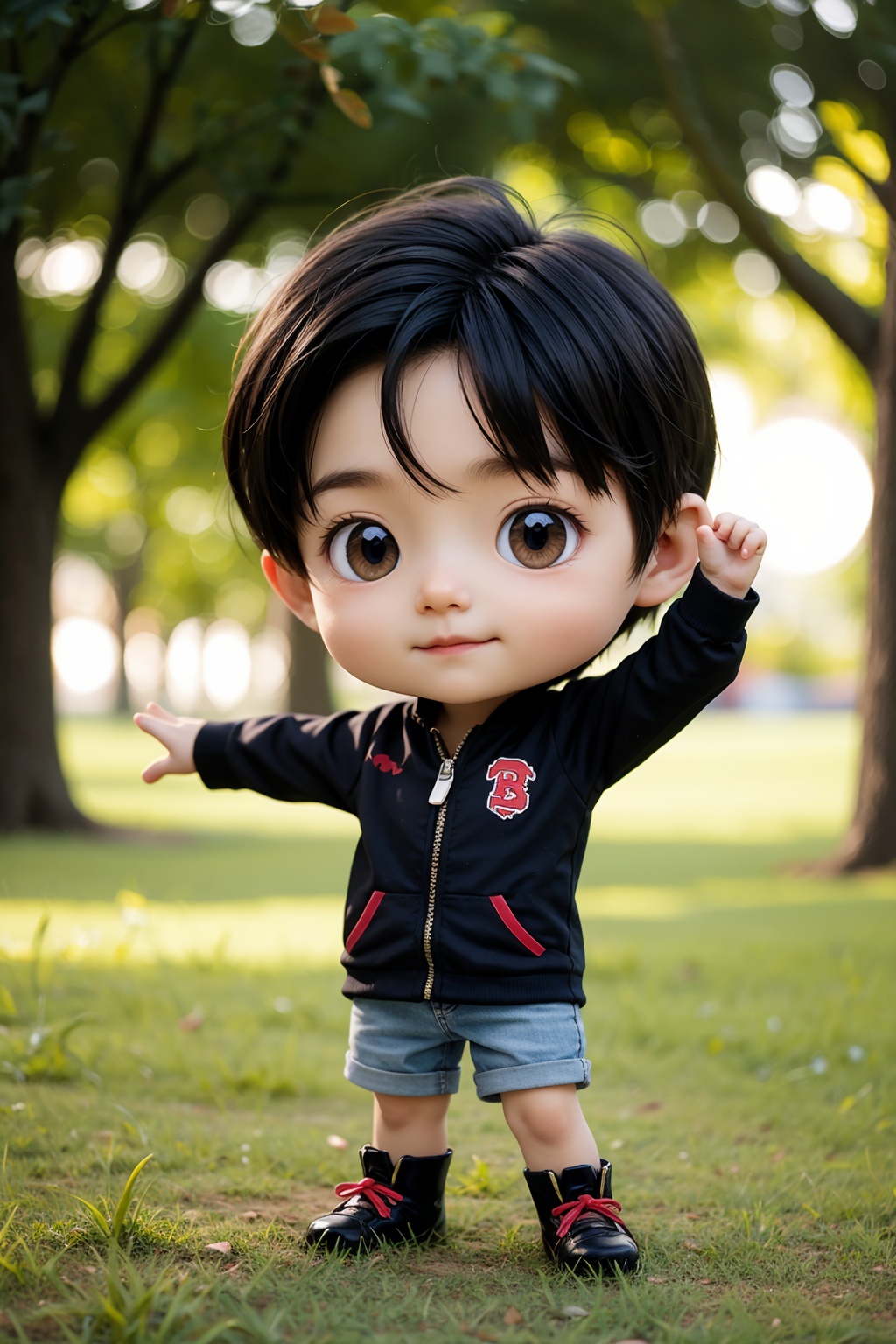man,full body,chibi,