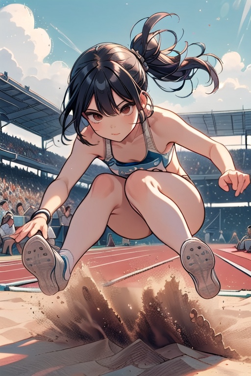 (((sand pit))),  ((long jump)),  ((dust)) on Tensor.Art