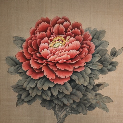best quality,masterpiec8K.HDR.Intricate details,ultra detailed,8k,masterpiece,best quality,<lora:peony_20240309105539-000009:1>,peony,Traditional Chinese Painting Style,Ink wash painting,陈旧,