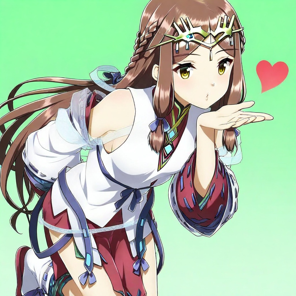 fan la norne \(xenoblade\),  dark brown hair,  long hair on Tensor.Art