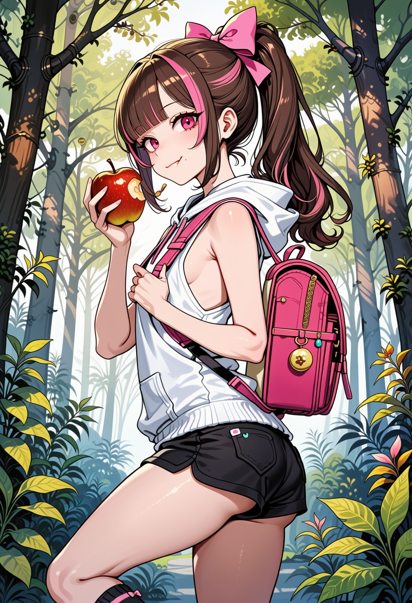1girl,  solo,  brown hair on Tensor.Art