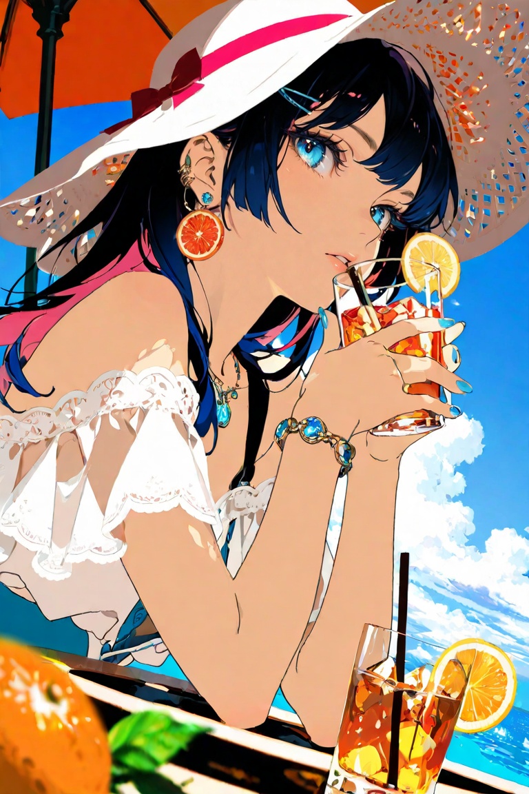 Anime texture,  lemon,  1girl by Aru on Tensor.Art