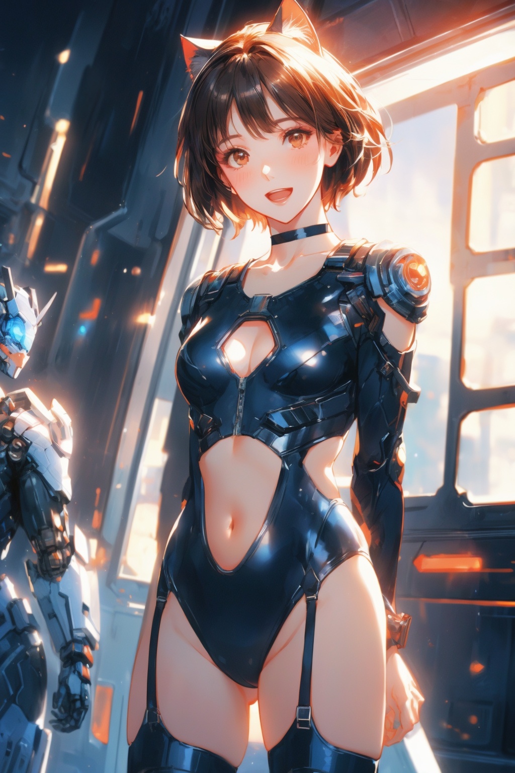 A focus on an anti-g flight suit in a Pacific Rim HD wallpaper. A black armor with yellow accents,  the robot captain of a...