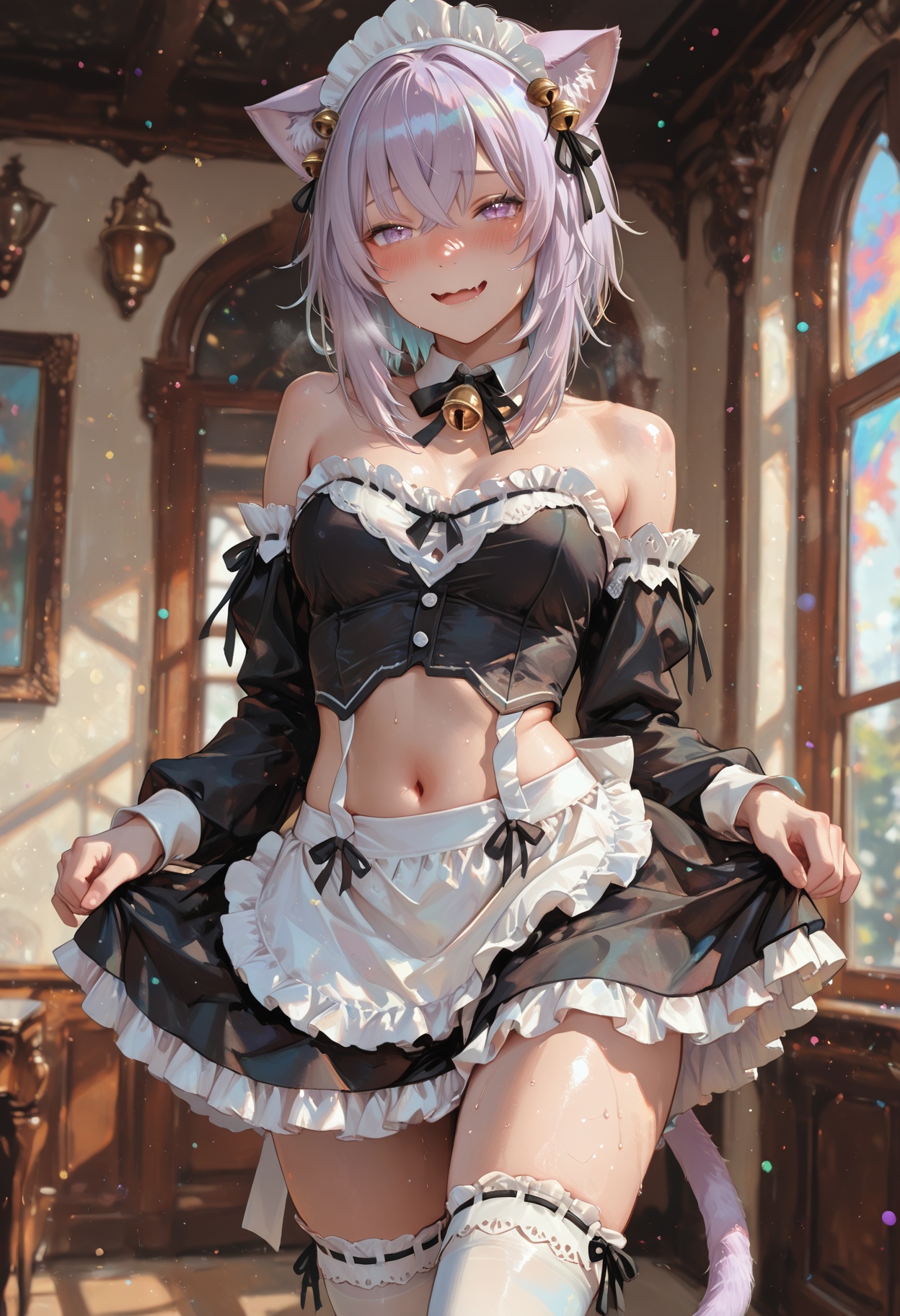 1girl,  nekomata okayu,  embarrassed smile on Tensor.Art