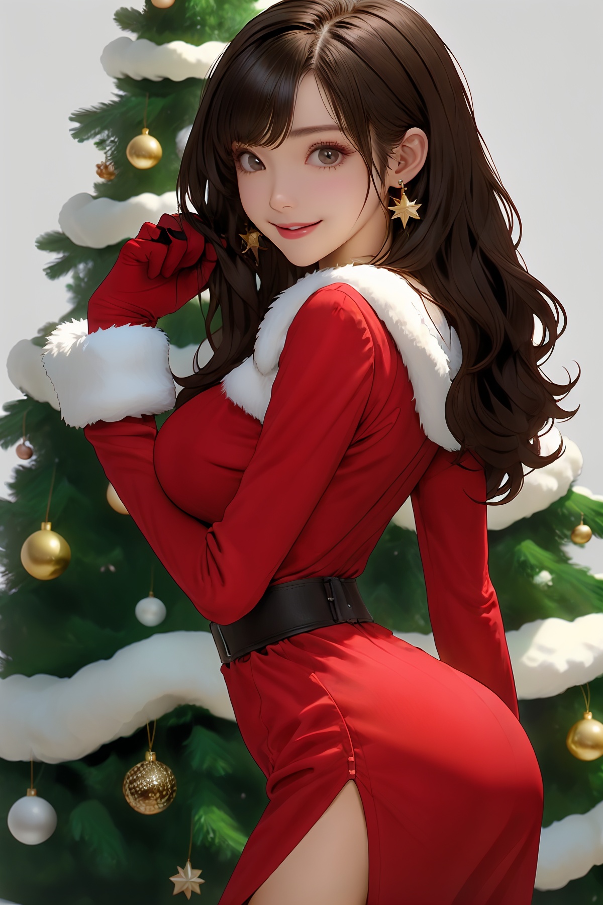1girl,  solo,  christmas tree on Tensor.Art