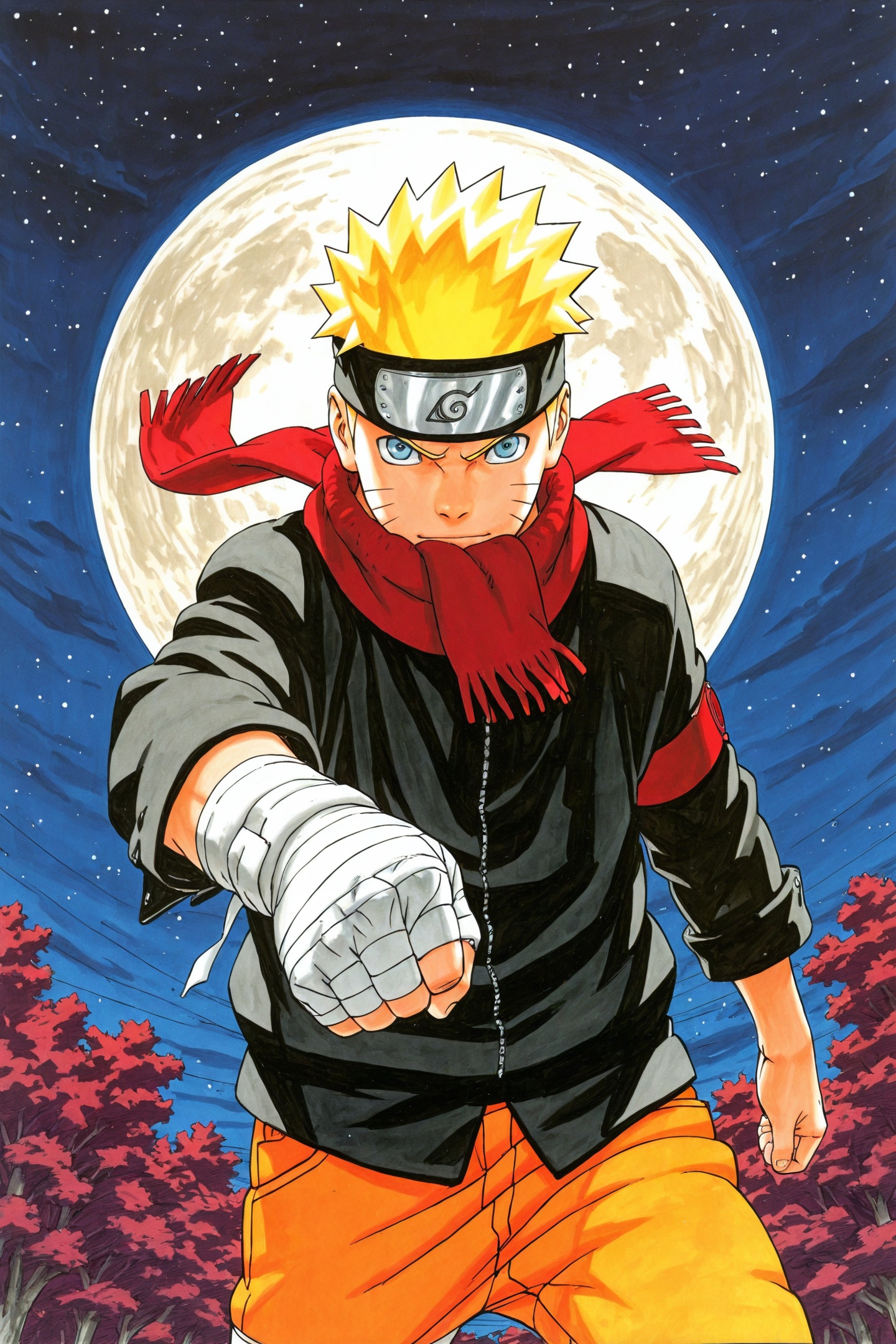 Kishimoto Masashi Style,  traditional media,  1boy on Tensor.Art