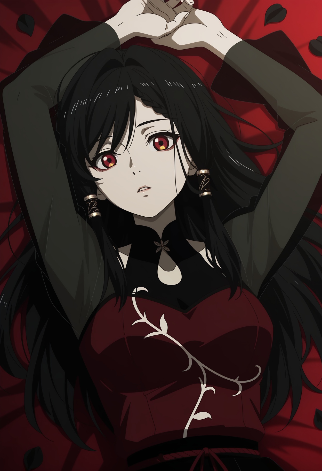 anime screencap,  Aiyou,  red eyes on Tensor.Art