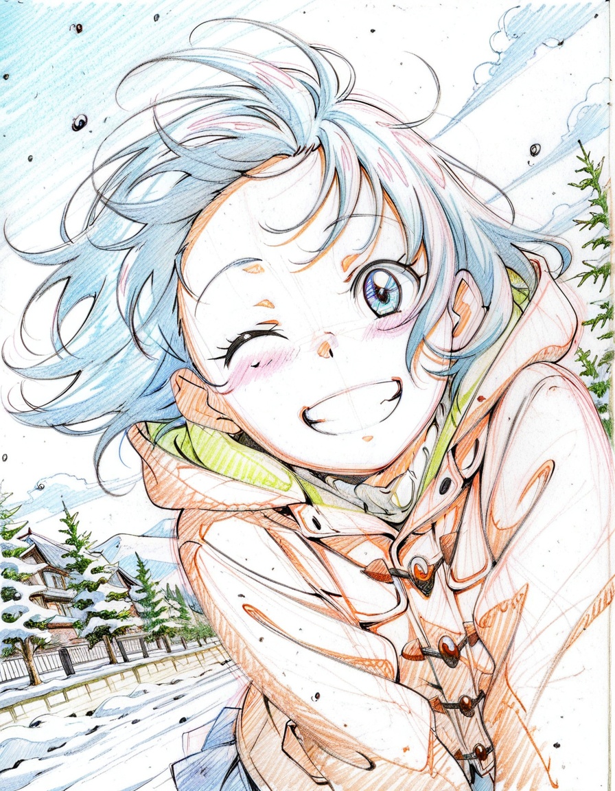 detailed background,  traditional media,  color_trace on Tensor.Art