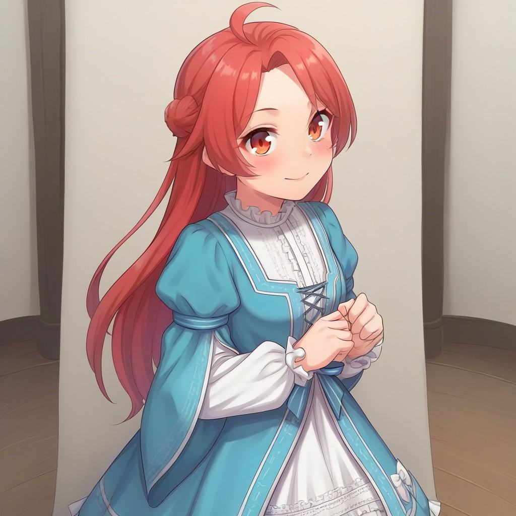 christinagreyratmt,  red hair,  long hair on Tensor.Art