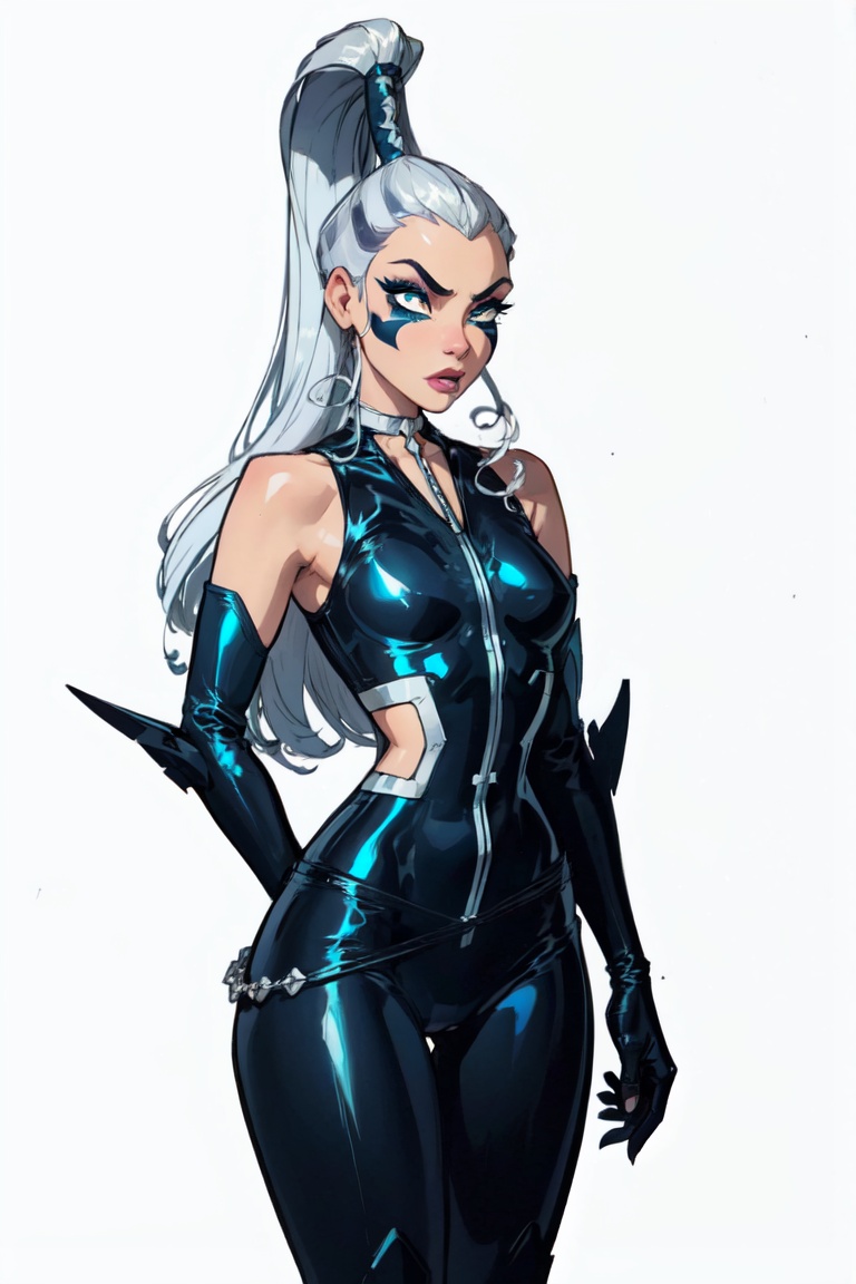 (Icy),  blue eyes,  white hair on Tensor.Art