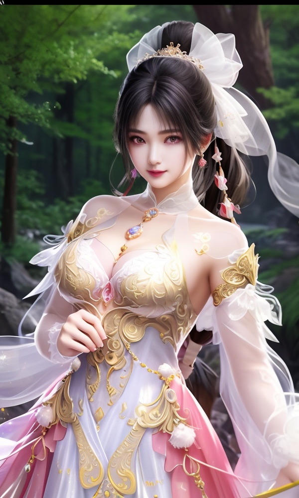 (,1girl, ,best quality, ),looking at viewer, <lora:454-DA-永劫无间-斗罗大陆-小舞:0.8> ,ultra detailed background,ultra detailed background,ultra realistic 8k cg,(masterpiece:1.2),(best quality:1.2),(ultra detailed:1.2),(official art:1.3),(beauty and aesthetics:0.8),detailed,(intricate:0.8),(highly detailed),(solo),delicate countenance,1girl,fancy,(glassy texture:1.2),(crush:1.2),8k,accessory,tattoo,(transparent:1.1),gown,energy encirclement,instant,in the twinkling of an eye,upper body,woman in a mythical forest, masterpiece, perfect face, intricate details, horror theme, raw photo, photo unp(cleavage),,