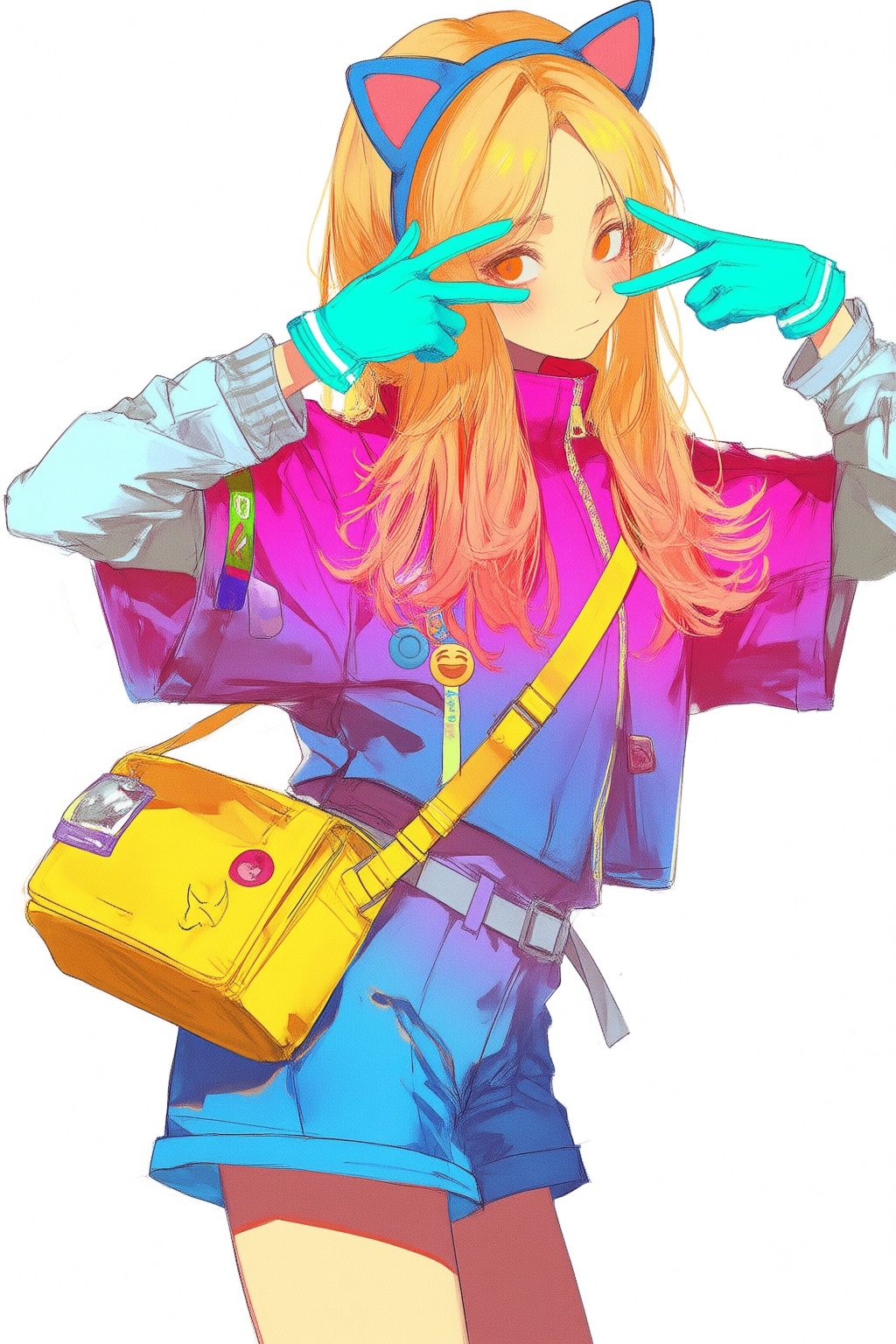 1girl,  animal ears,  blonde hair on Tensor.Art