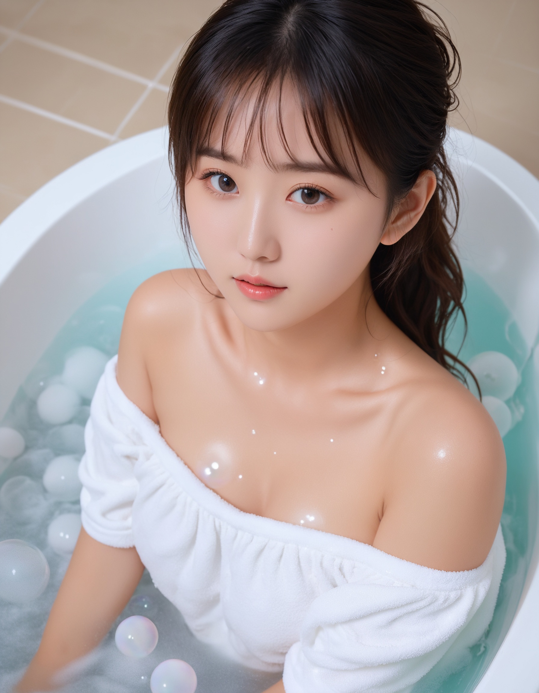 cute asian girl,  solo, on Tensor.Art