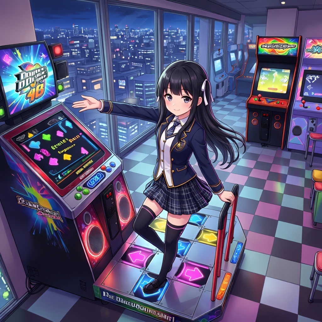 dance pad,  dancing,  arcade on Tensor.Art