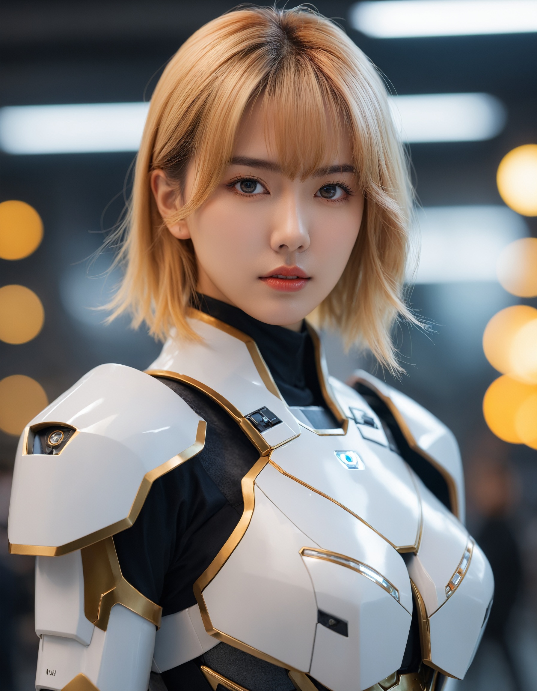1girl,  mecha suit,  samurai face mask on Tensor.Art