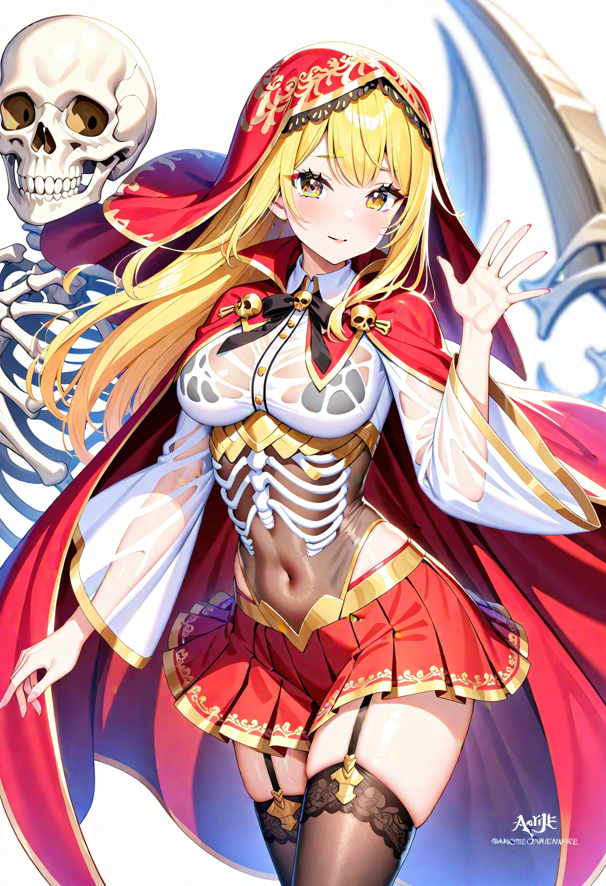 1girl,  red skirt,  long hair on Tensor.Art