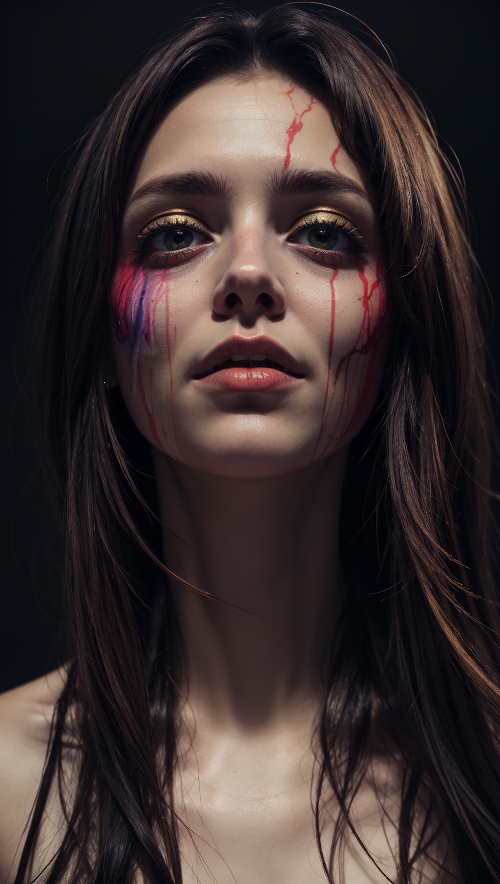 (( art by Agnes Cecile )) painting named surrealistic dream of mystery utopia,  (gothic vibe,  dark scenery) ((horror)) (l...
