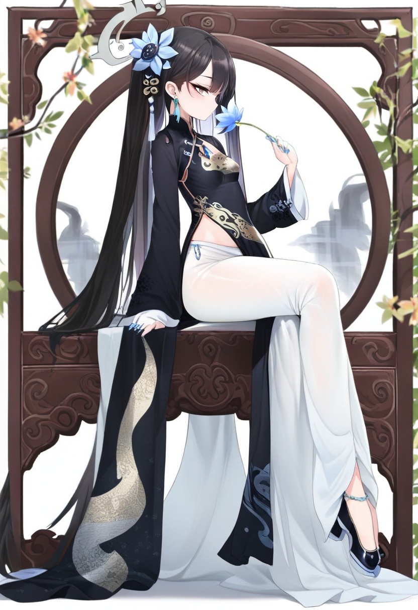 1girl,  solo,  flower on Tensor.Art
