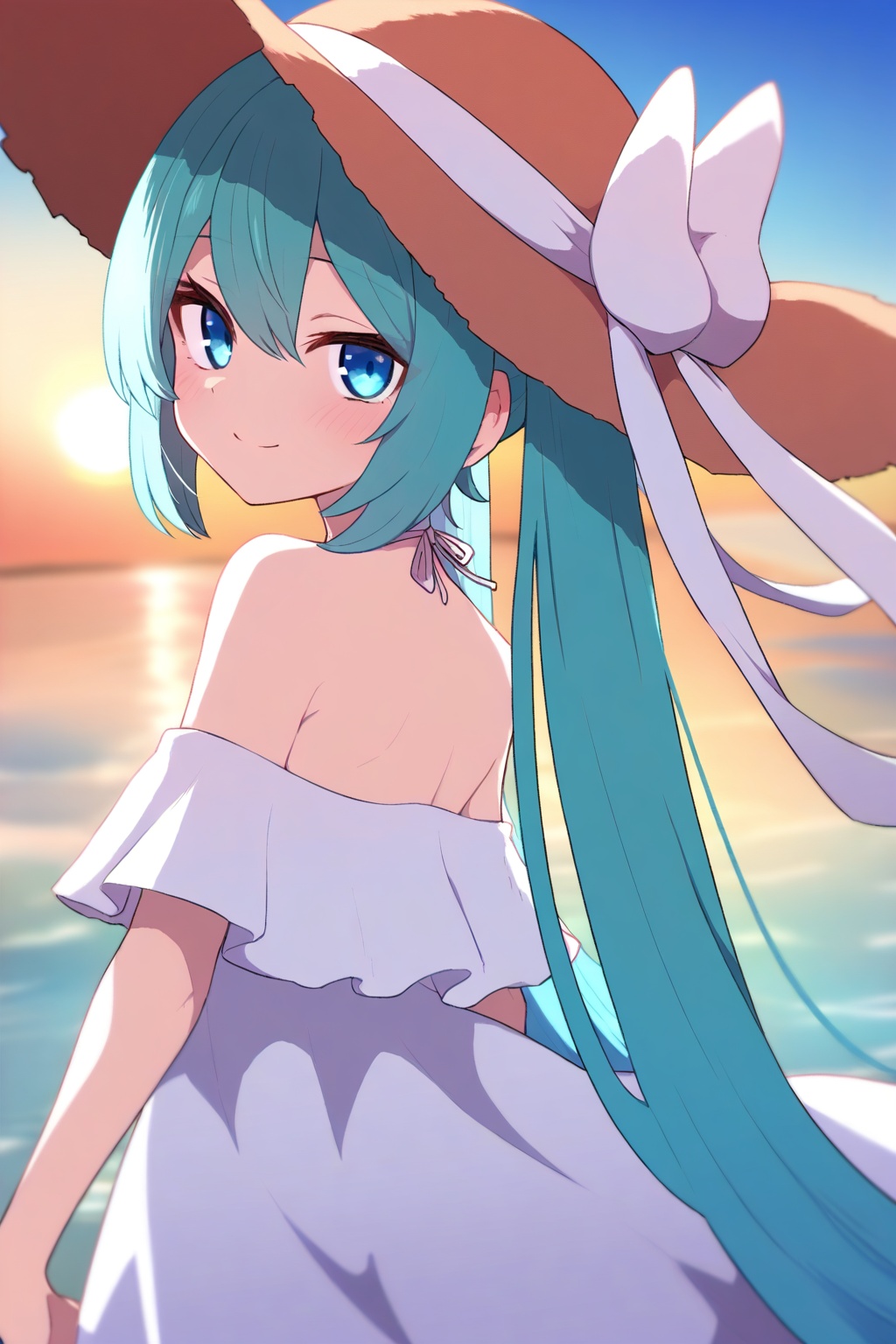 1girl,  bangs,  bare_shoulders on Tensor.Art