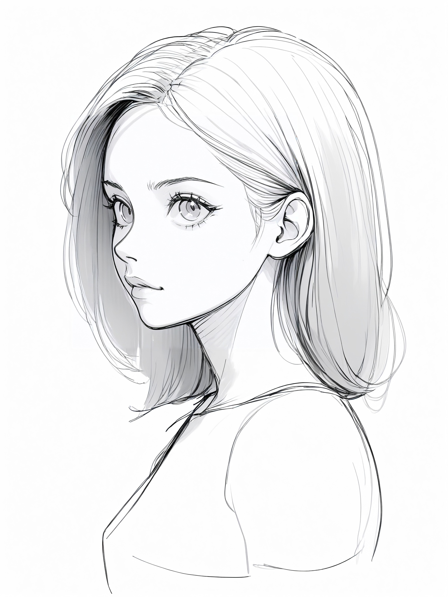 Female,  Sketched on Tensor.Art