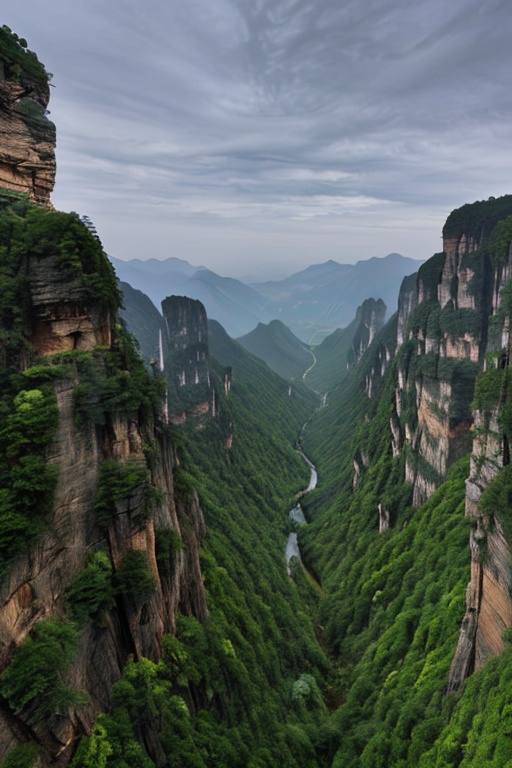 风光摄影：天门山 by AIGC_羊 on Tensor.Art