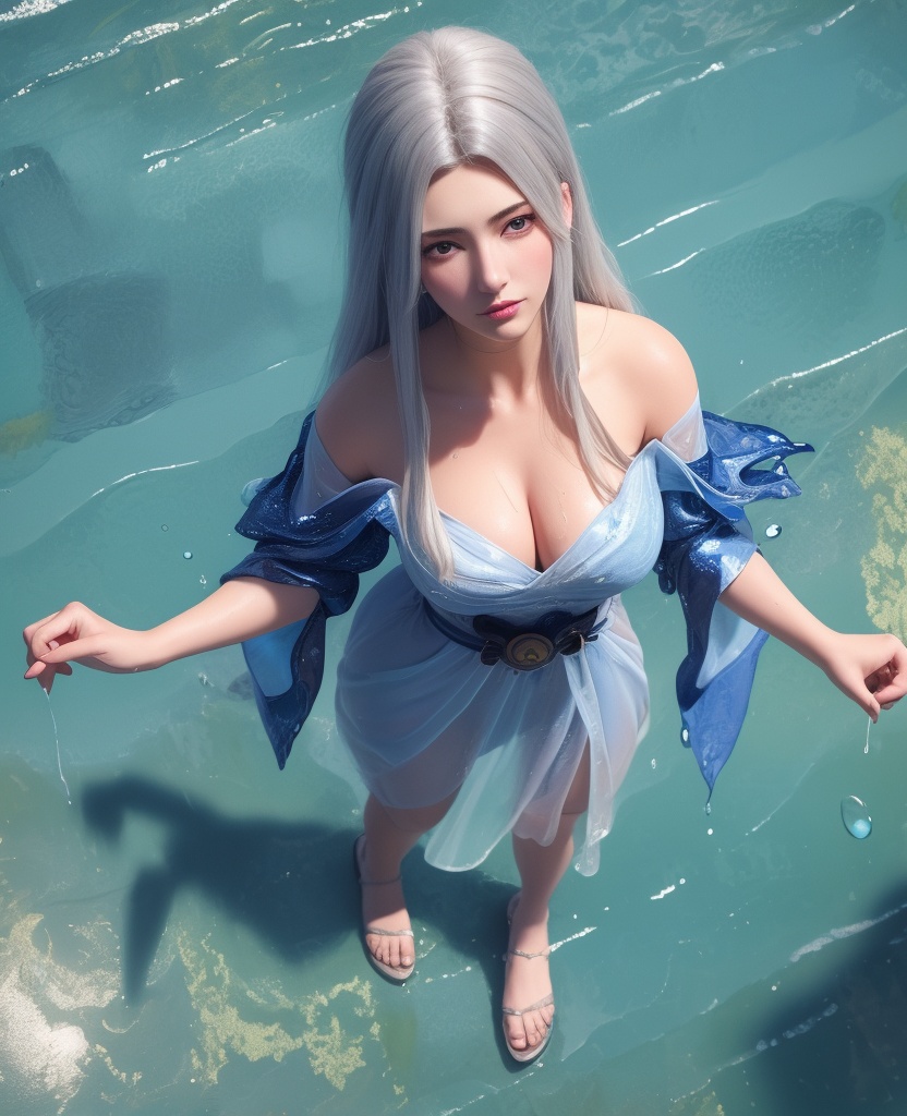 <lora:584-DA-星辰变-白灵:0.8>(,1girl, ,best quality, ),looking at viewer,  ,(Highest picture quality), (Master's work), full body, (ultra-detailed), the portrait is centered, 1girl, raiden shogun, nsfw, (wet clothes), blush, bare hips, (sheer shirt), (from above:1.7), (translucent dress), water drop, (rain), (outdoors), stained, wet hair, wet dress, wet, scenery, (long hair), nature background, close up, ((on back)), water,masterpiece, best quality, ultra high res, highly detailed, (abstract expressionism art:1.4), [girl | fire ghost:10], love,, dark rainbow theme, colorful, visually stunning, beautiful, gorgeous, emotional, intricate, perferct shading, rainbow hair,upper body,(cleavage),