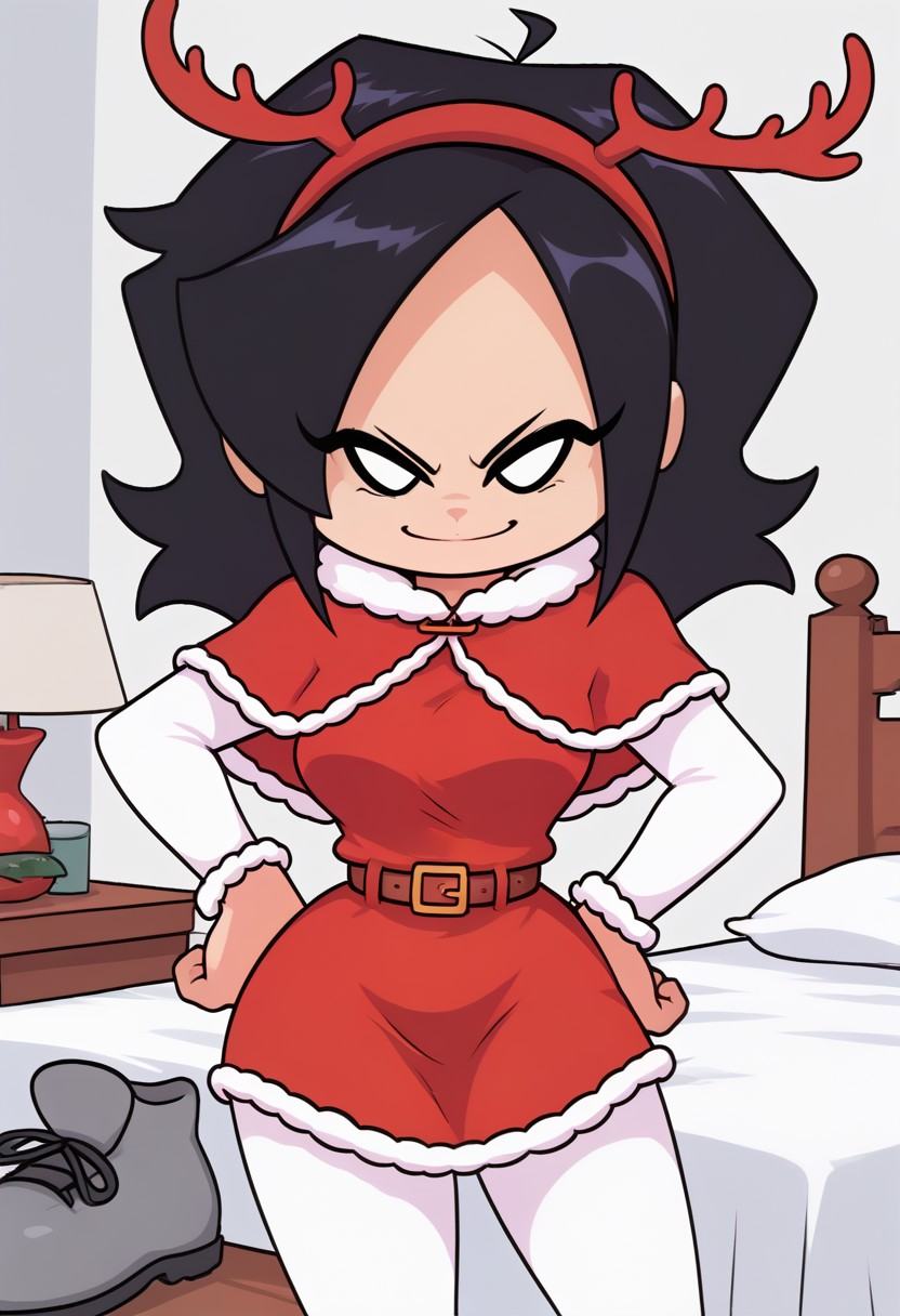 ChristmasNenePony,  1girl,  black hair on Tensor.Art