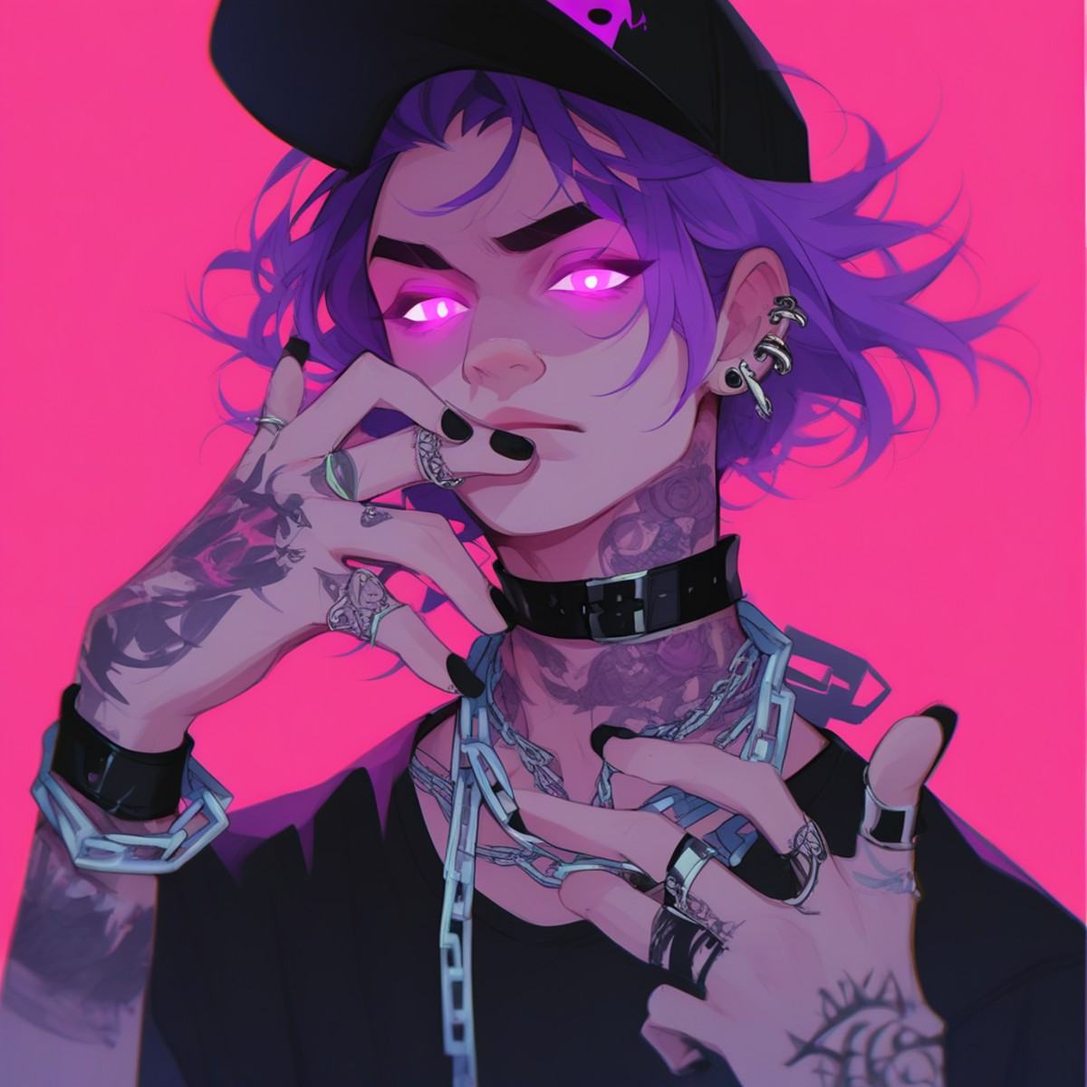 did vaporwave style,  jewelry,  solo on Tensor.Art